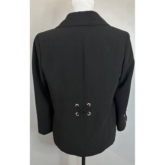 KASPER Womens Polyester Single Breasted Lined Blazer Braided Cuff Jacket Size 8 - Picture 3 of 8